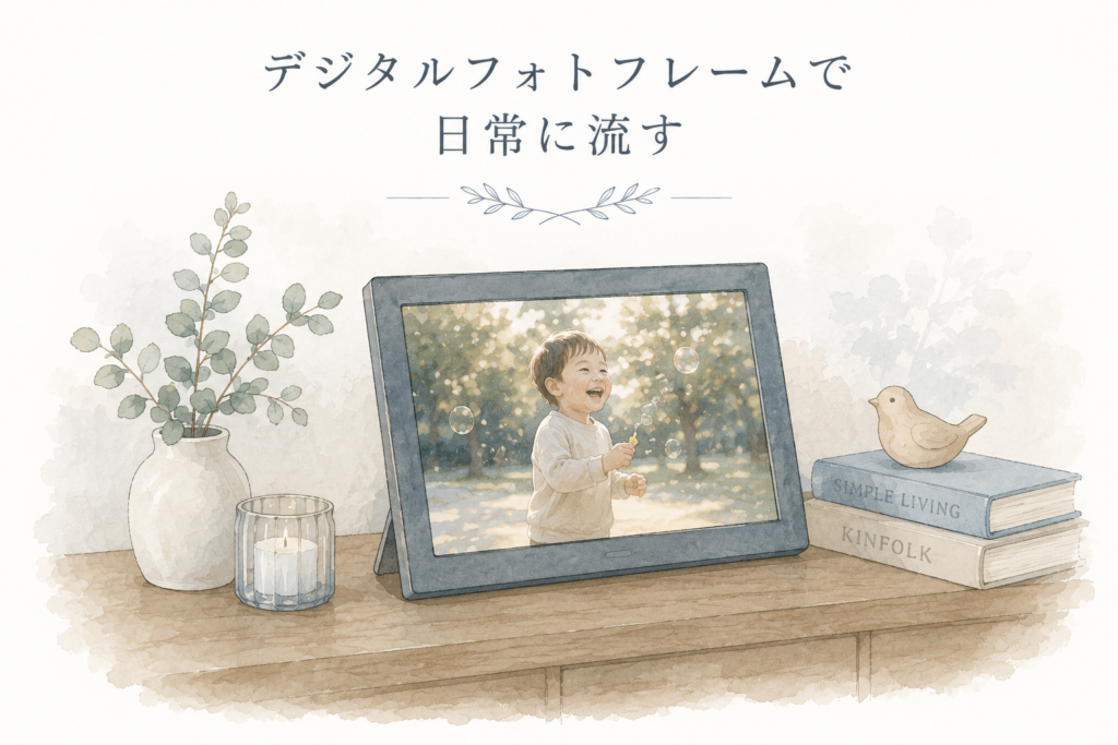 デジタルフォトフレームで日常に流すイメージ画像