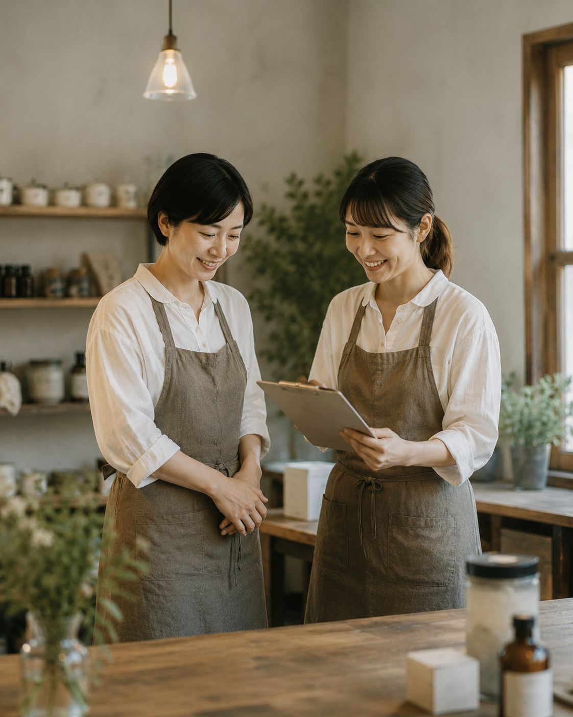 お客様と温かく接する様子
